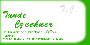 tunde czechner business card